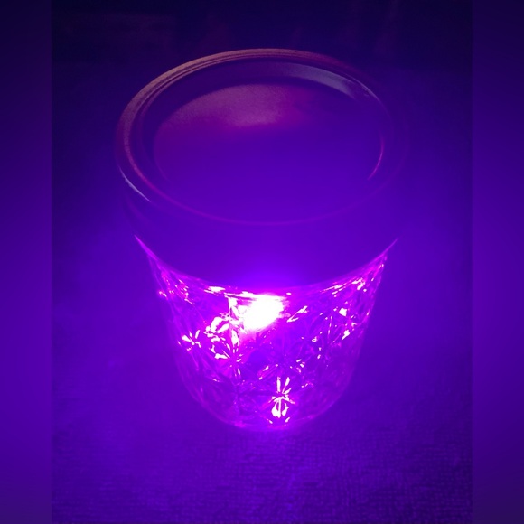 PINK 1/2 PINT MASON JAR w/ LED FAIRY-LIGHTS/HANDMADE/NWT - Picture 1 of 12